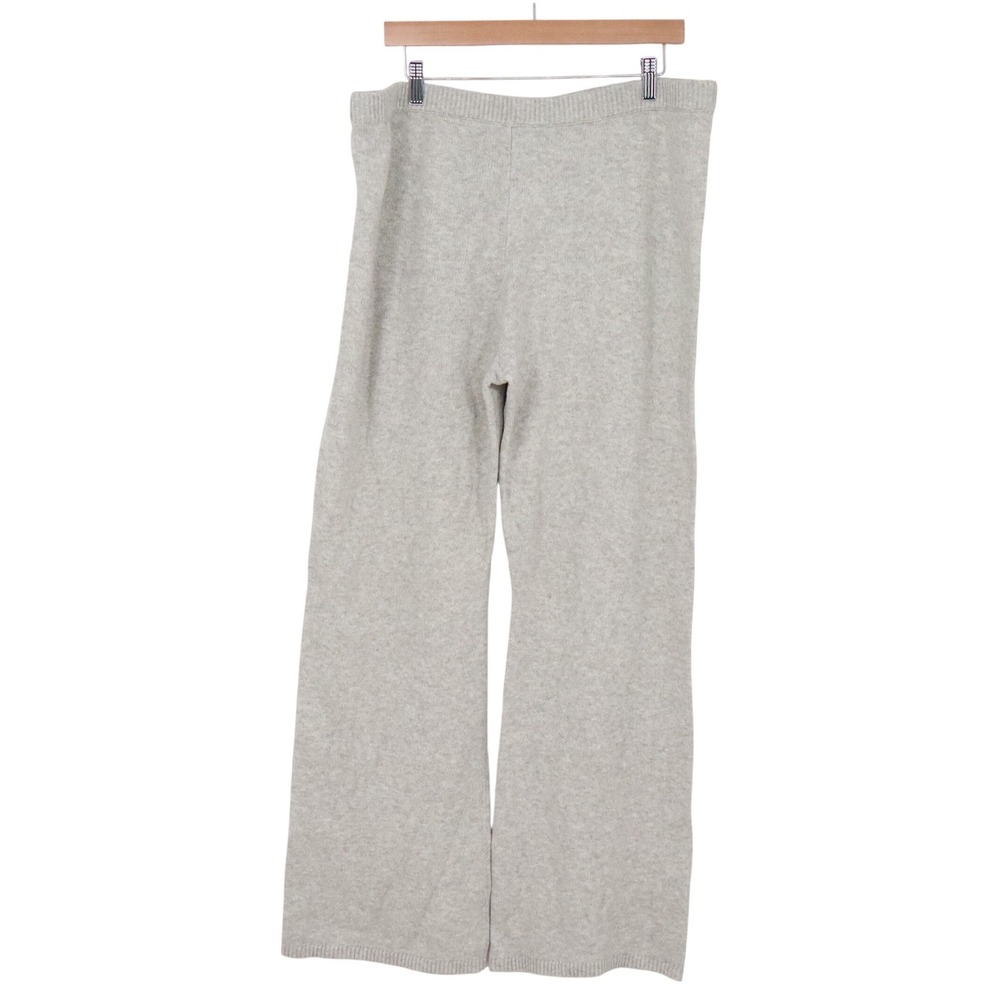 Gap Pants Womens Large Tall Wide Leg Heather Gray Knit Casual New